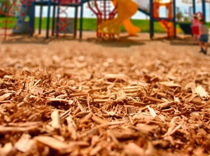 Playground Wood Chips 1 Bobcat Scoop, Landscape Fabric Under Playground Mulch
